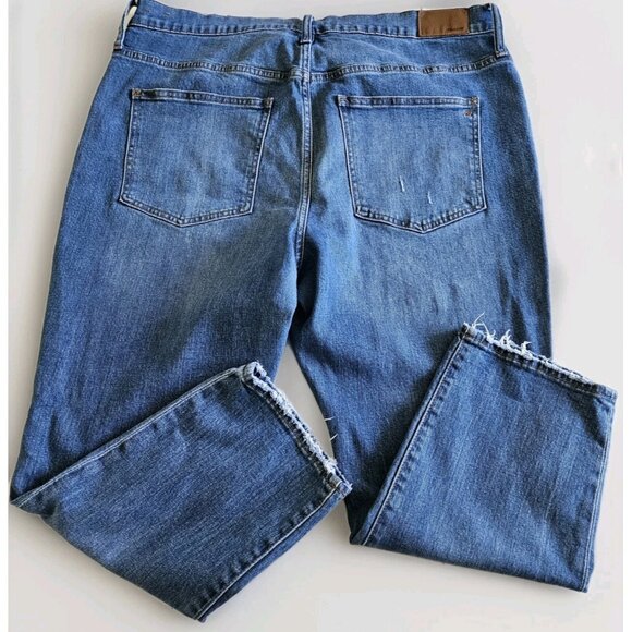Madewell Jeans Womens 34 Blue Denim The Perfect Vintage Crop Jean Stretch Grunge - Picture 16 of 16